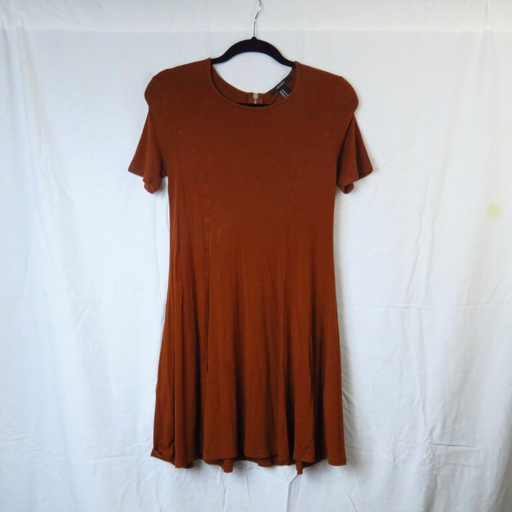 Semi Casual Princess-Cut Dress (Burnt Orange)